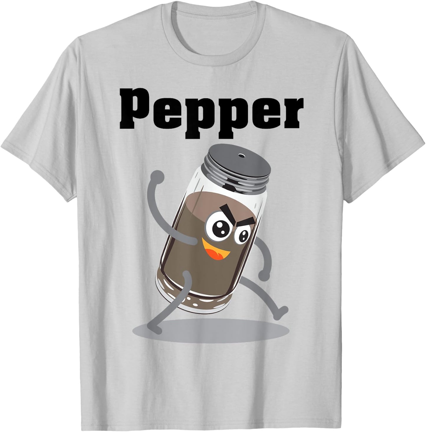 Pepper Shirt | Funny Power Matching Salt and Pepper Gift T-Shirt - T-Shirt | Ash