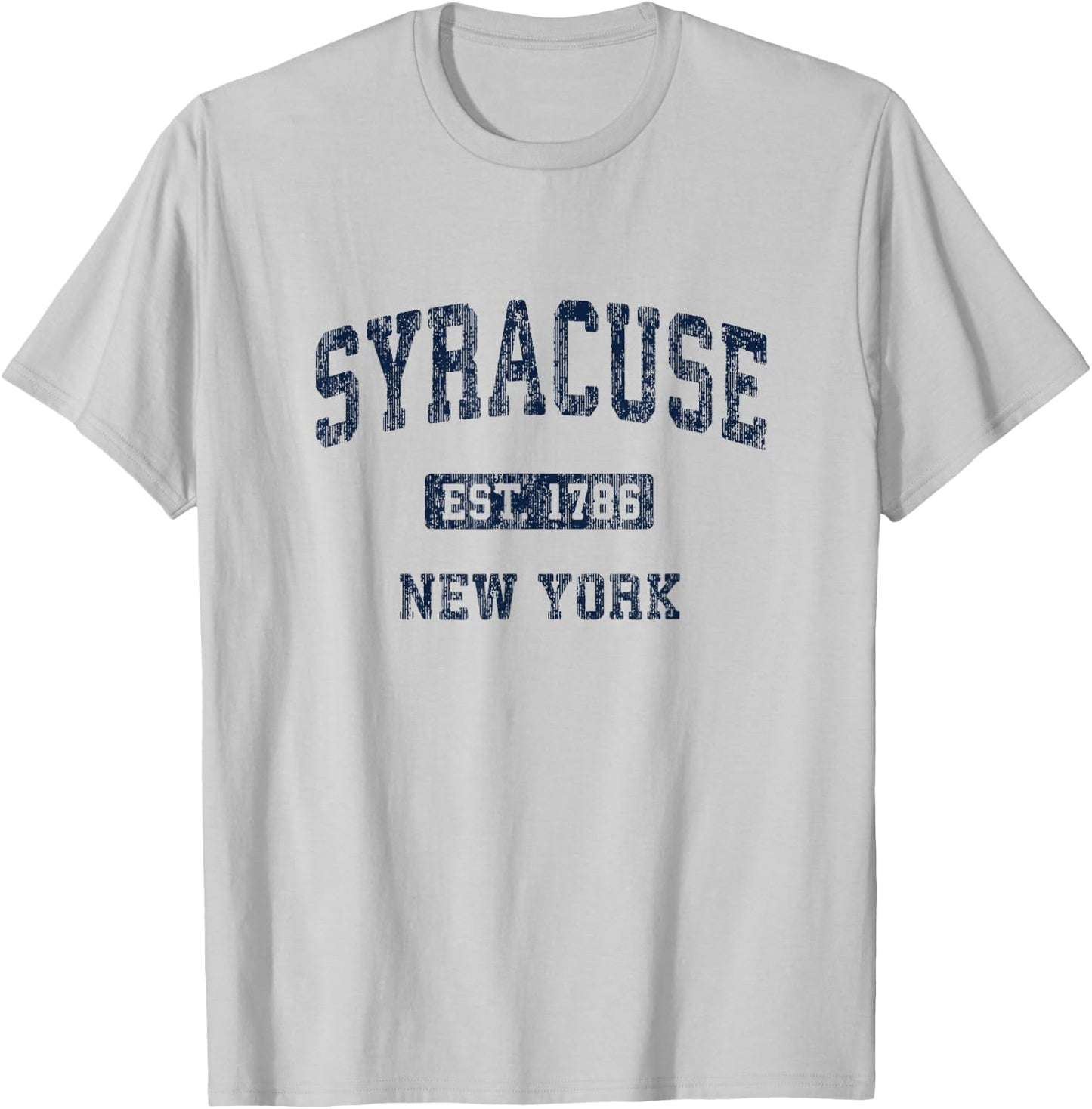 Syracuse New York NY Vintage Athletic Sports Design T-Shirt - T-Shirt | Ash