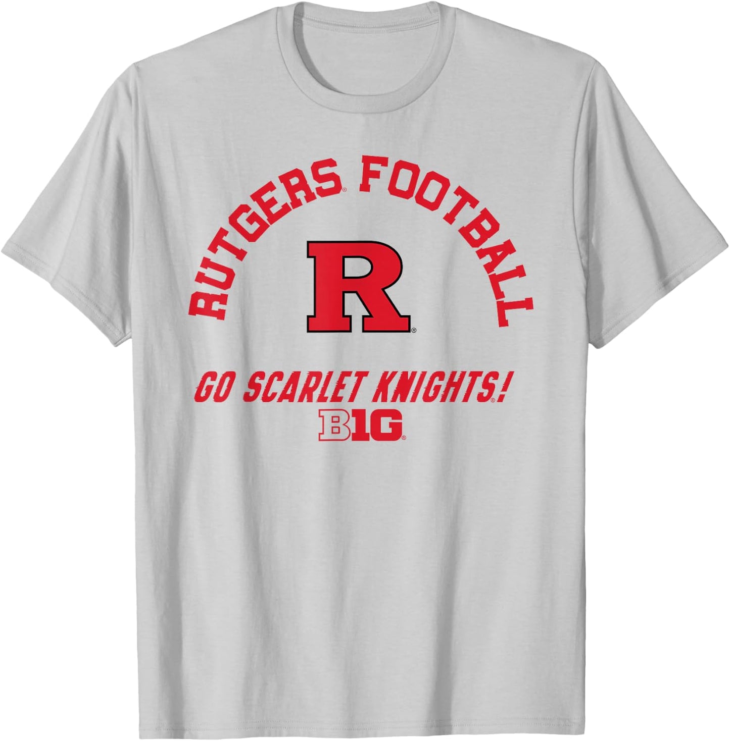 Rutgers Scarlet Knights Big 10 Football Officially Licensed T-Shirt - T-Shirt | Ash