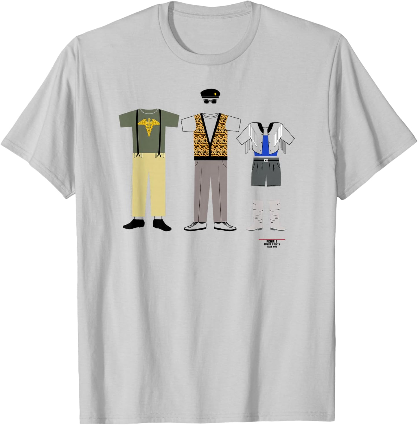 Ferris Bueller's Day Off Character Clothing Movie T-Shirt - T-Shirt | Ash