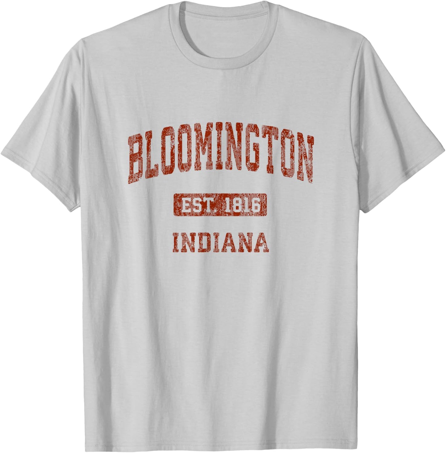 Bloomington Indiana IN Vintage Athletic Sports Design T-Shirt - T-Shirt | Ash