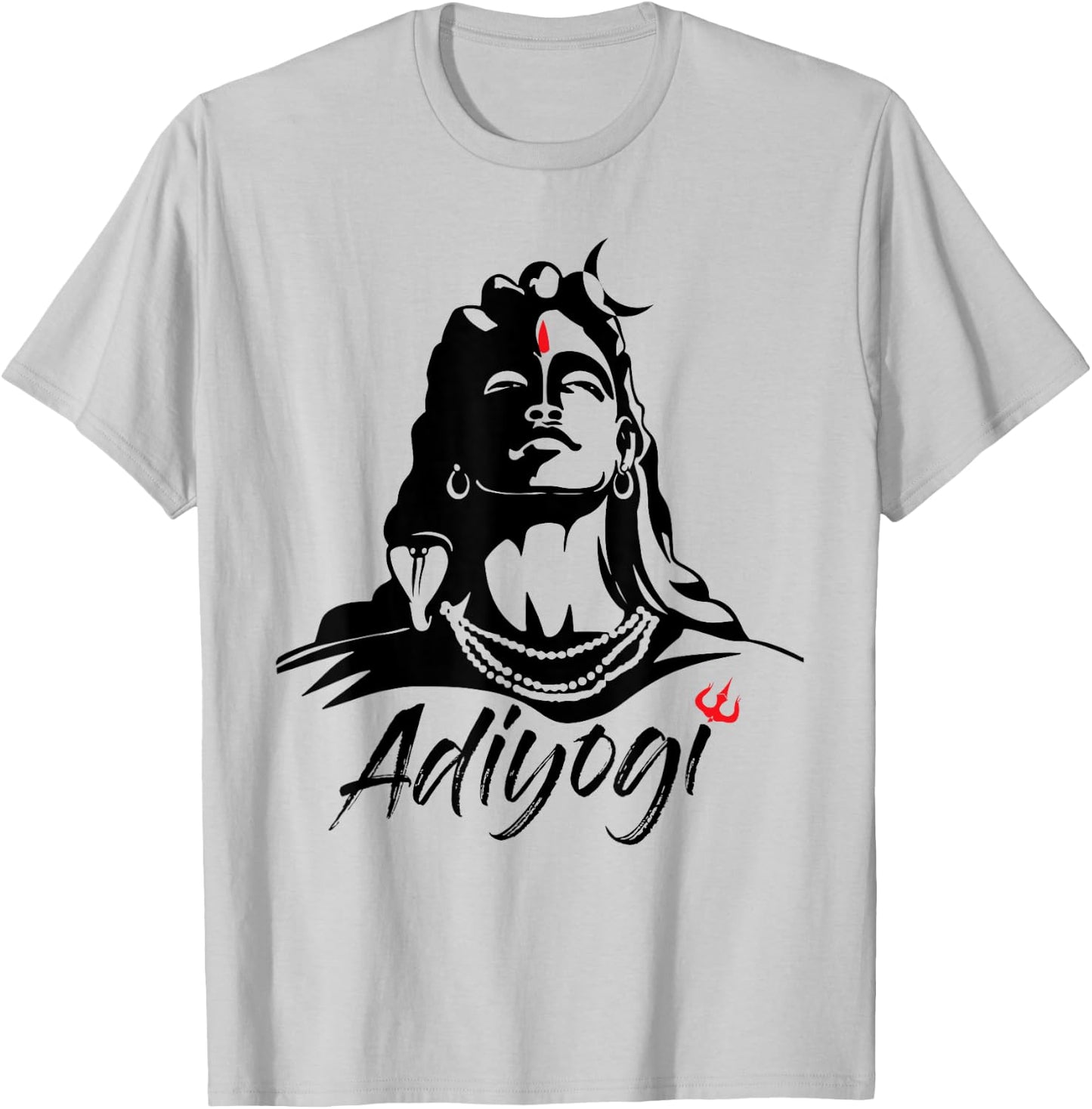 Adiyogi or Adhi Yogi Shiva Mahadev Aum Hindu Maha Shivratri T-Shirt - T-Shirt | Ash