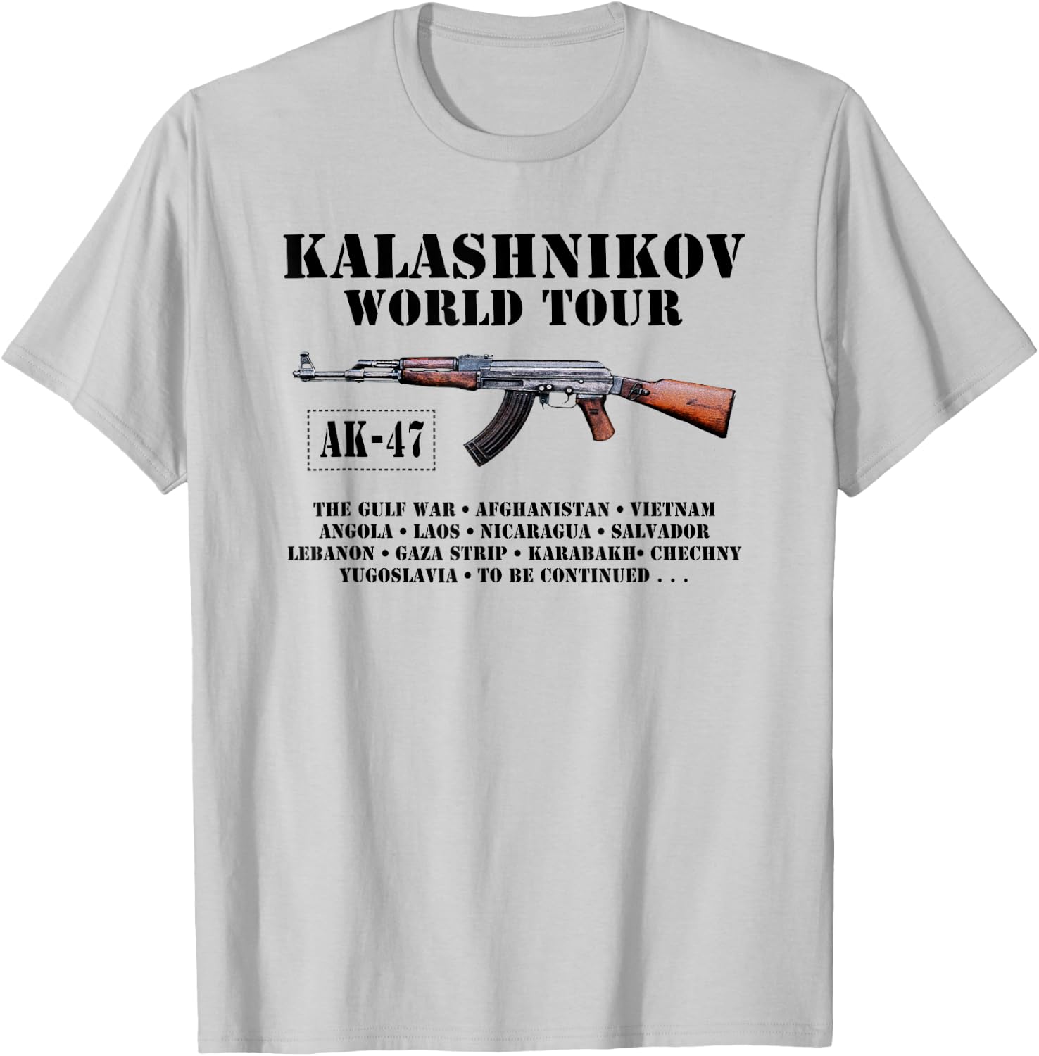 AK-47 Kalashnikov World Tour T Shirt T-Shirt - T-Shirt | Ash