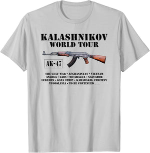AK-47 Kalashnikov World Tour T Shirt T-Shirt - T-Shirt | Ash