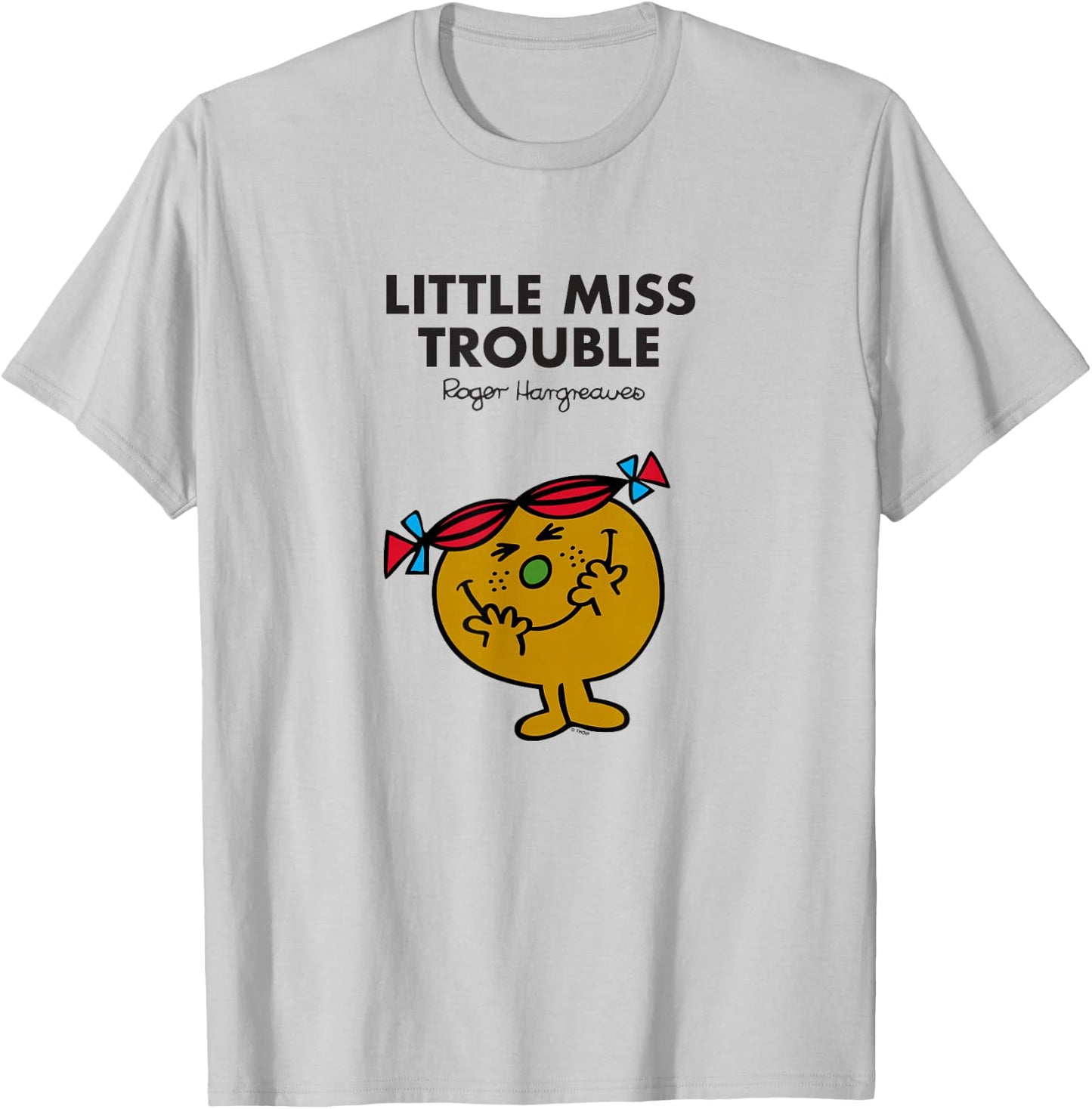 Mr. Men Little Miss Trouble T-Shirt - T-Shirt | Ash