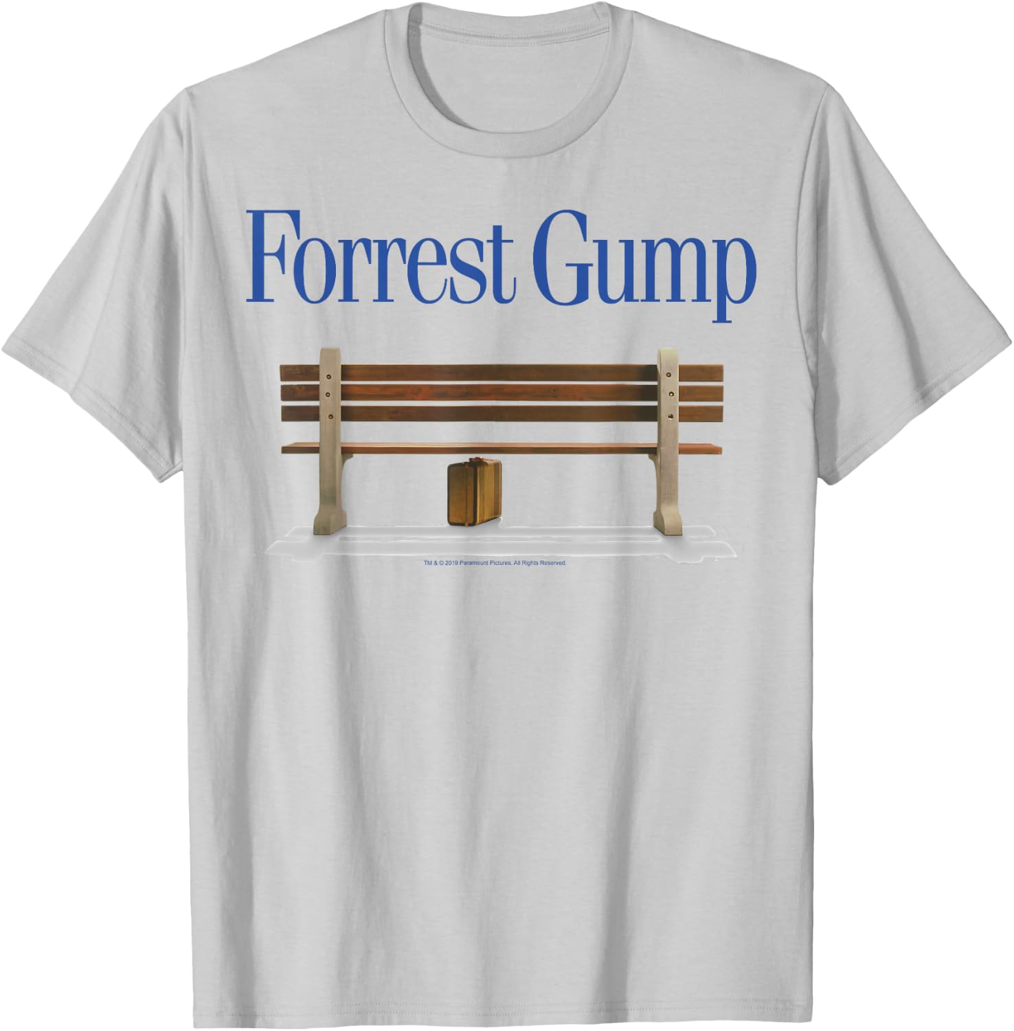 Forrest Gump Bench Title Logo T-Shirt - T-Shirt | Ash