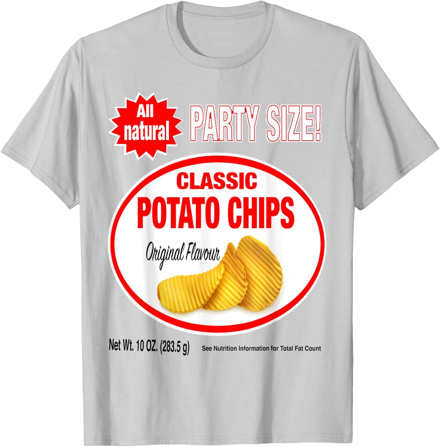 Original Flavor: Classic Bag of Potato Chips Costume T-Shirt - T-Shirt | Ash