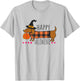 Funny Happy Halloweenie Dachshund Halloween Buffalo Plaid T-Shirt - T-Shirt | Ash