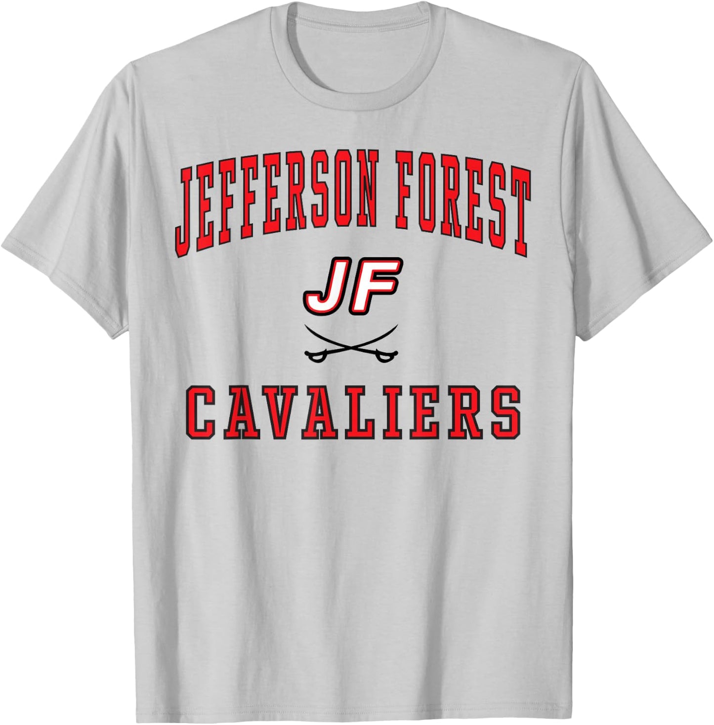 Jefferson Forest High School Cavaliers C1 T-Shirt - T-Shirt | Ash