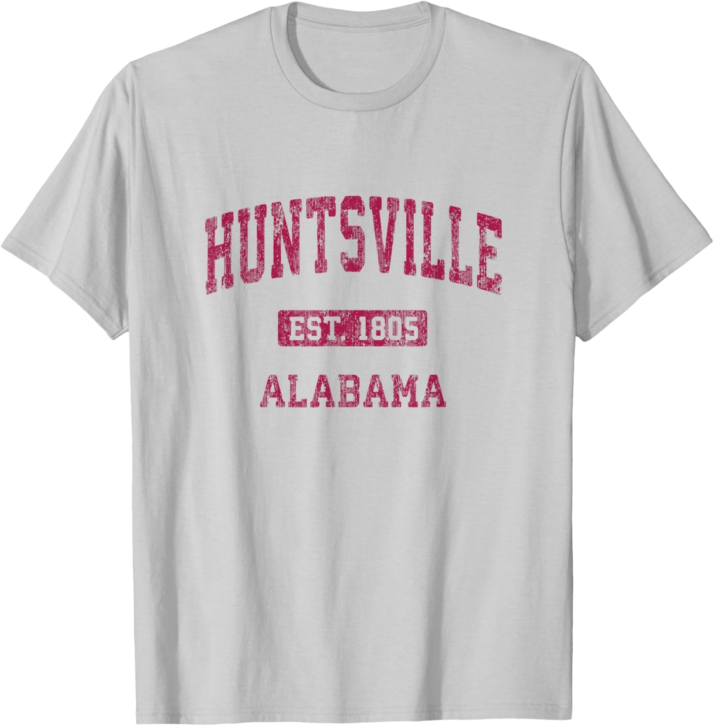 Huntsville Alabama AL Vintage Athletic Sports Design T-Shirt - T-Shirt | Ash