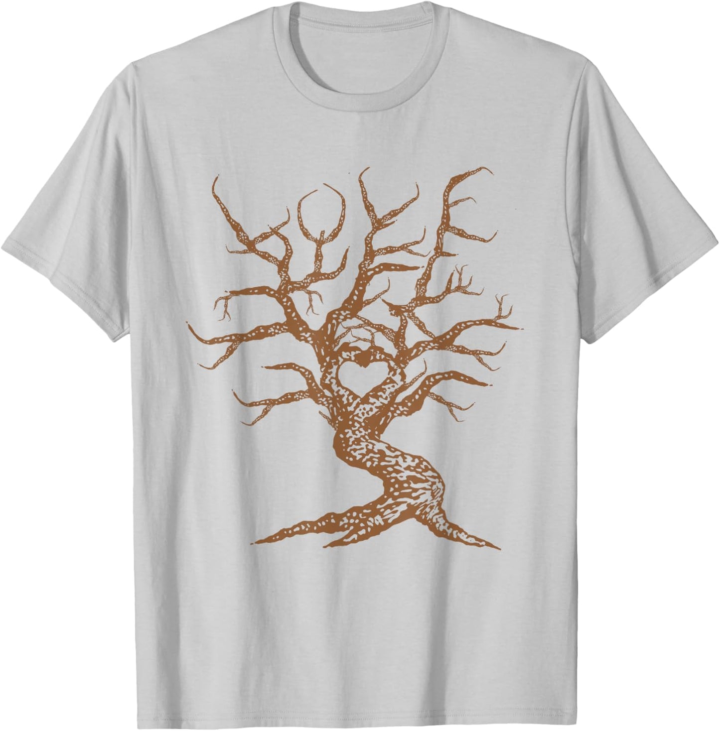 Heart Love Branches Bonsai Tree Japanese Buddhist Zen Shirt T-Shirt - T-Shirt | Ash
