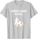 Unicorn T Shirt & Girls - Cute Unicorn T-Shirt - T-Shirt | Ash