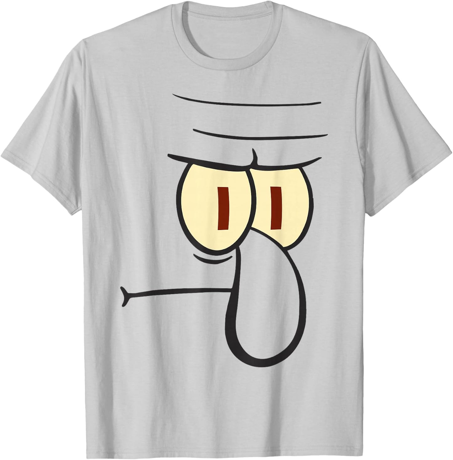 Spongebob Squarepants Squidward Big Face T-Shirt - T-Shirt | Ash
