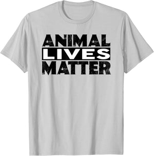 ANIMAL LIVES MATTER Shirt Animal Rights Shirts Vegetarian T-Shirt - T-Shirt | Ash