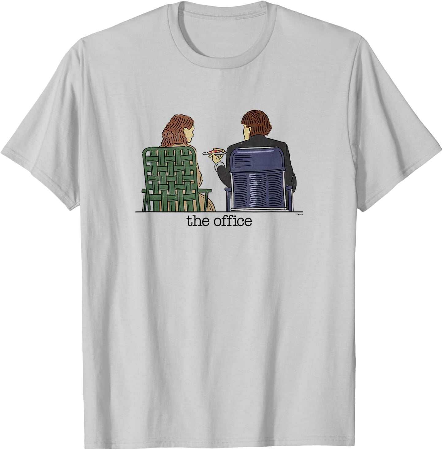 The Office - Jim and Pam Roof Date T-Shirt - T-Shirt | Ash