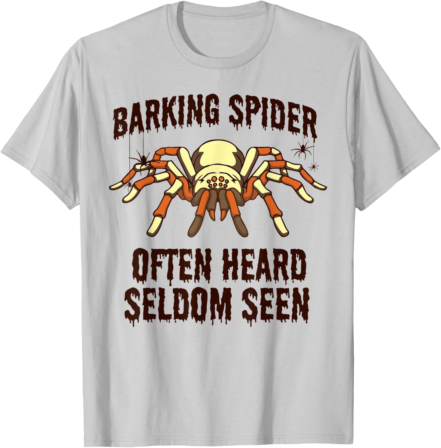 Barking Spider | Halloween Apparel for Dog Lovers Men Women Kids T-Shirt - T-Shirt | Ash