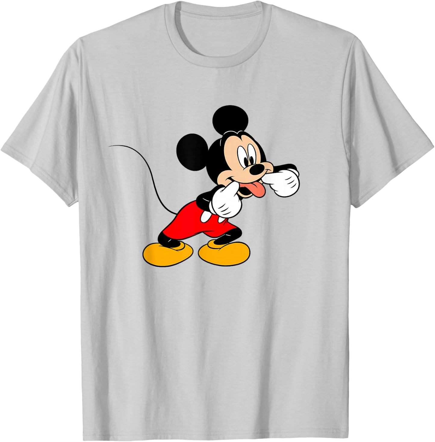Disney Mickey Mouse Silly Face T-Shirt - T-Shirt | Ash