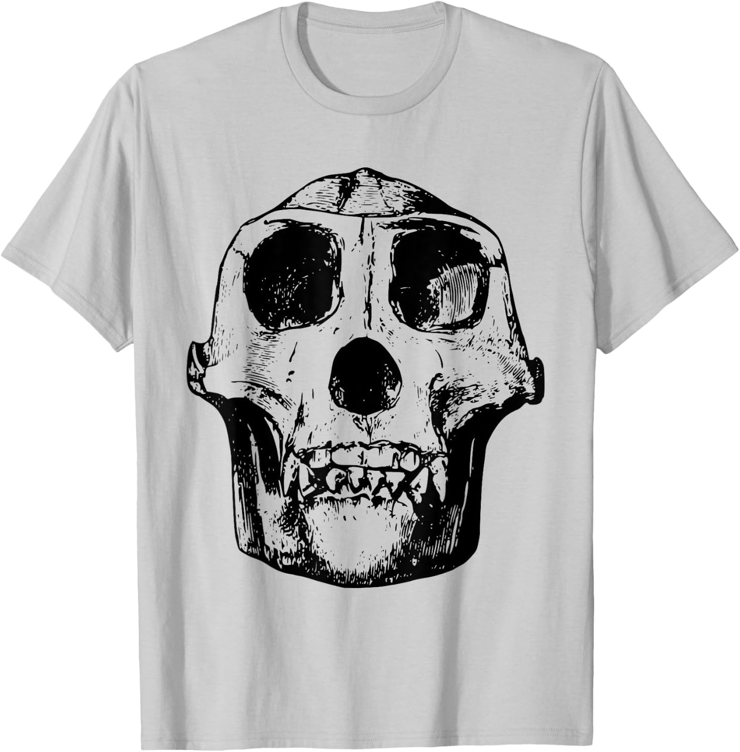 Neanderthal Skull Anthropologist T-Shirt - T-Shirt | Ash