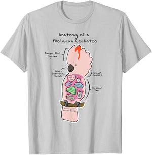 Anatomy of a Moluccan Cockatoo - Funny Parrot Shirt T-Shirt - T-Shirt | Ash