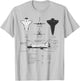 Space Shuttle Schematic Authentic Engineering Diagram T-Shirt - T-Shirt | Ash