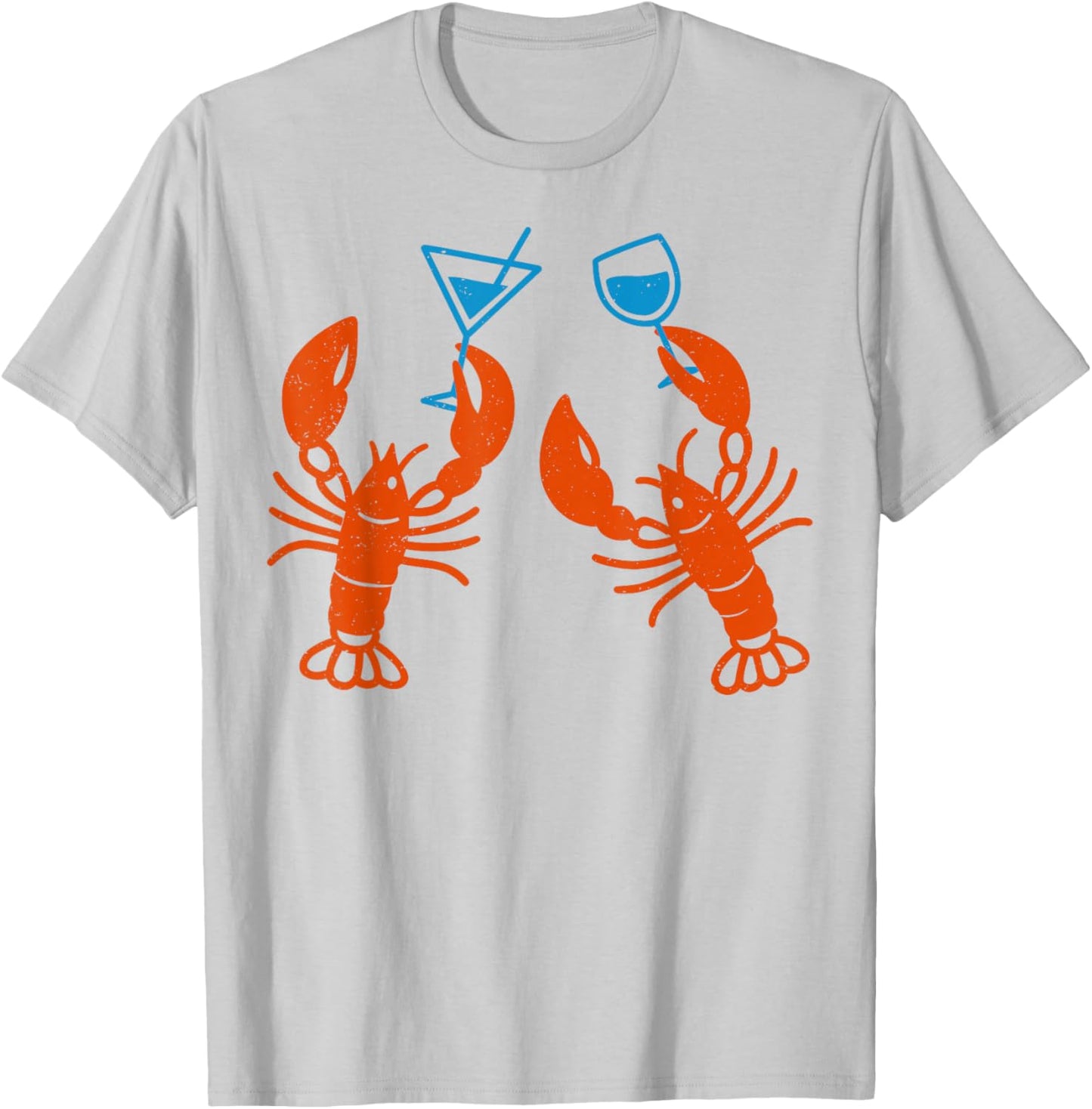 Lobster Martini Case for Summer Seafood Cocktail Design T-Shirt - T-Shirt | Ash