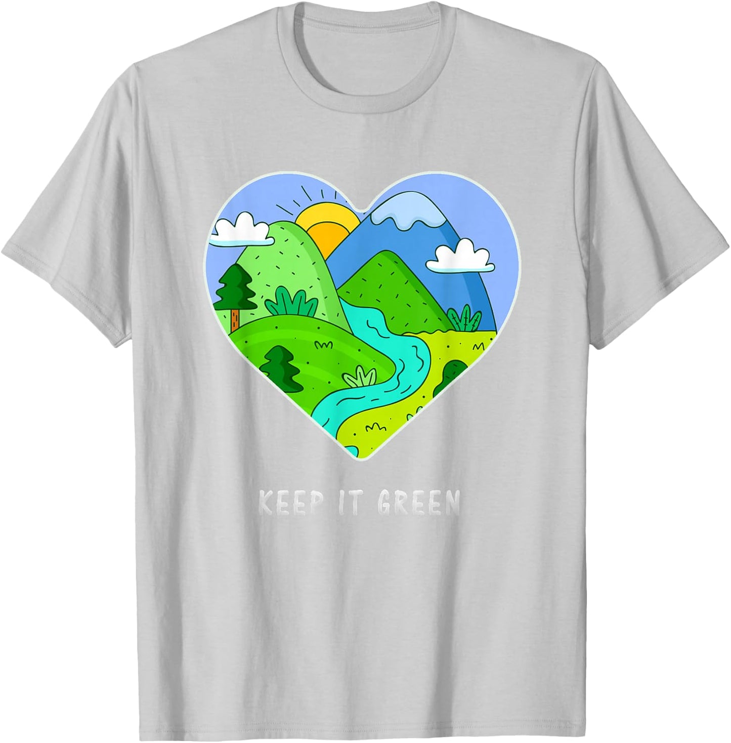 Keep it Green Save the Planet Earth Day 2021 Gift T-Shirt - T-Shirt | Ash
