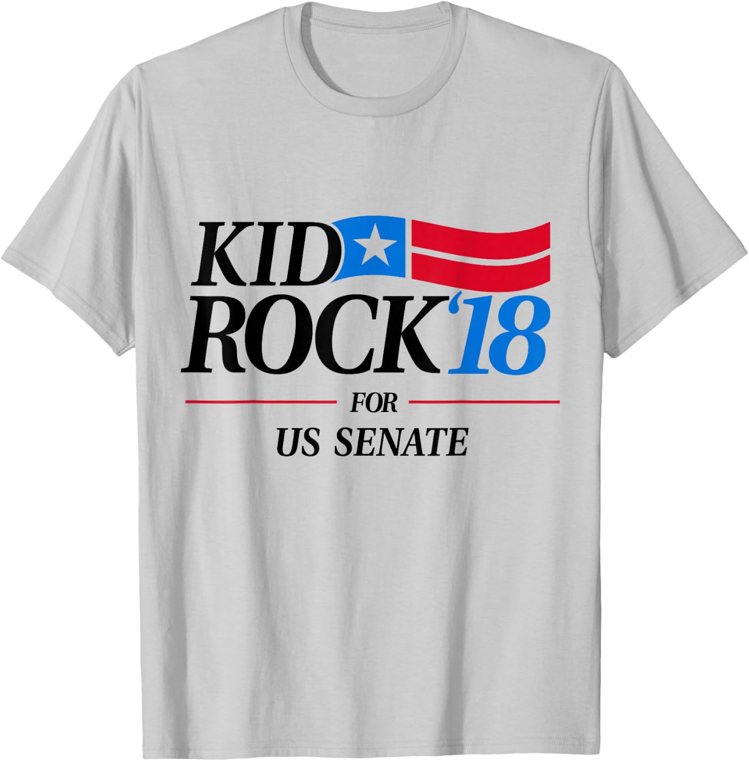 Kid for US Senate 2018 Men's In Rock We Trust T-Shirt - T-Shirt | Ash