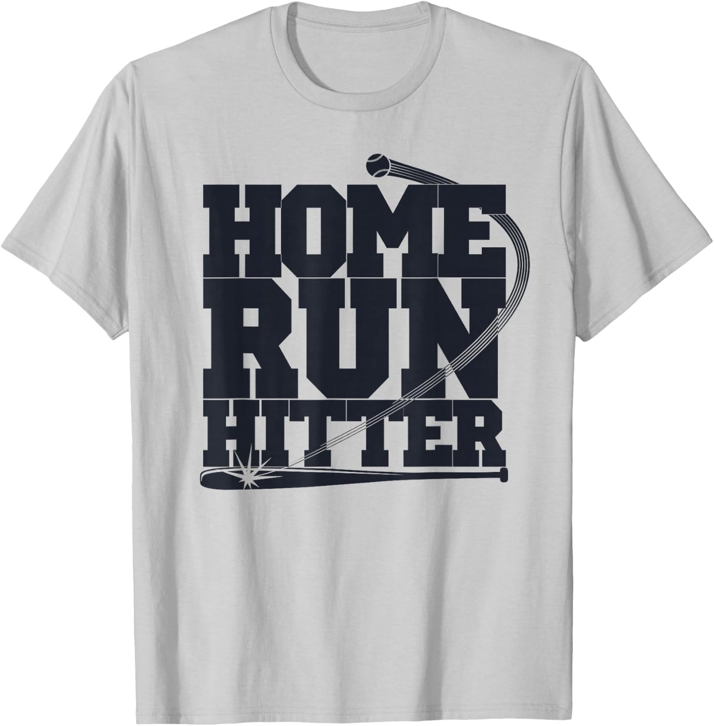 Home Run Hitter Baseball Player Baseball Lover T-Shirt - T-Shirt | Ash