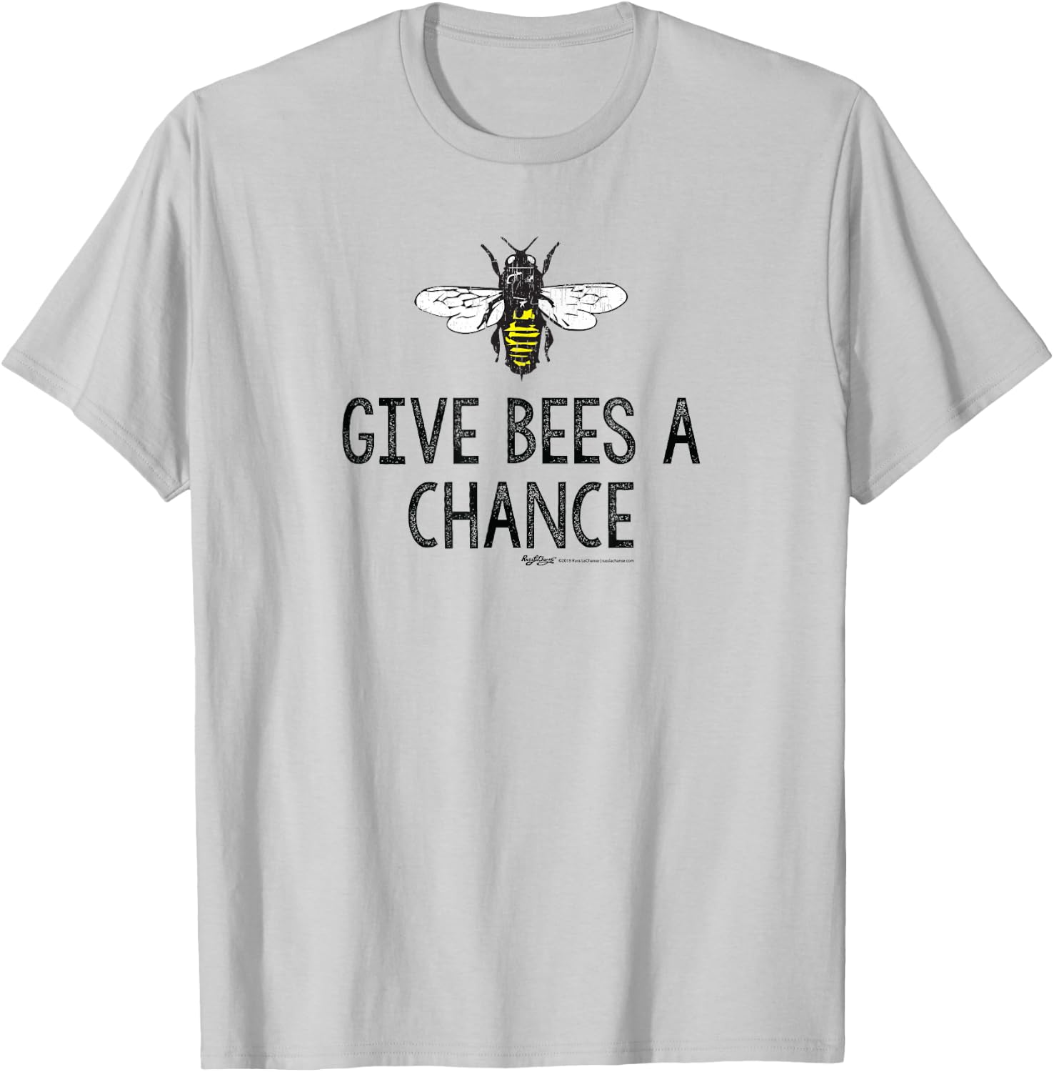 Vintage Honey Bee Give Bees A Chance Beekeeping T-Shirt - T-Shirt | Ash