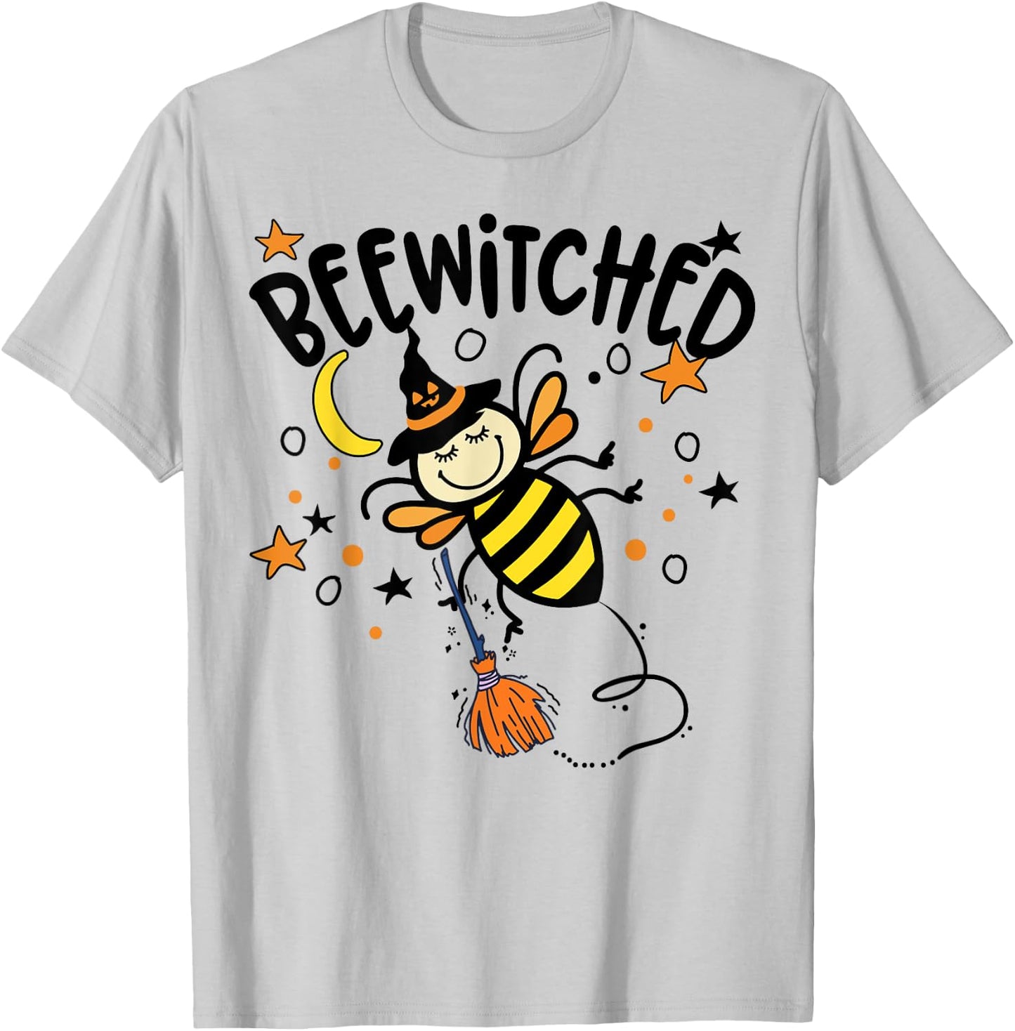 Kids halloween bee witch Bewitched broomstick witch's hat T-Shirt - T-Shirt | Ash