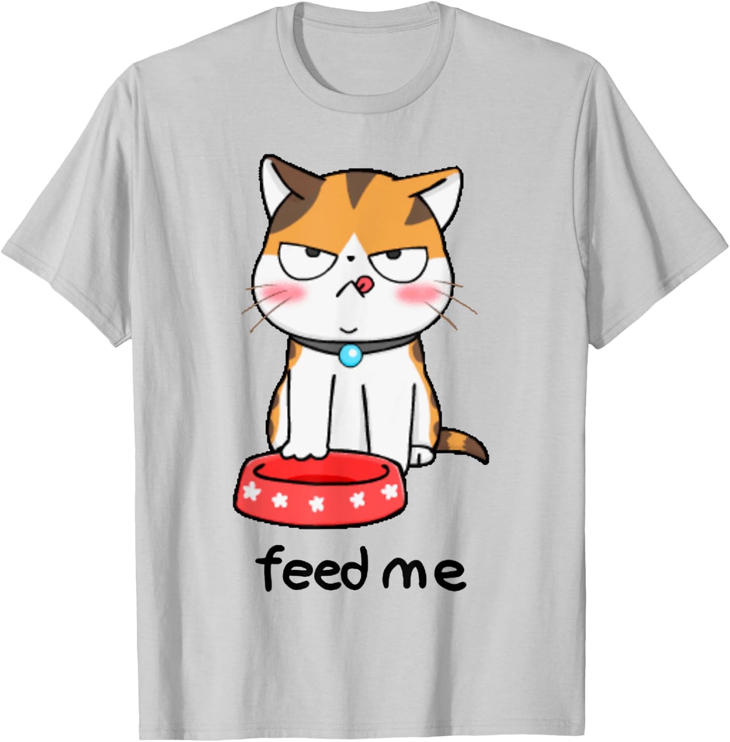 Feed Me Cats Animal Kitten Kitty Meow Cute Funny Cat Lovers T-Shirt - T-Shirt | Ash