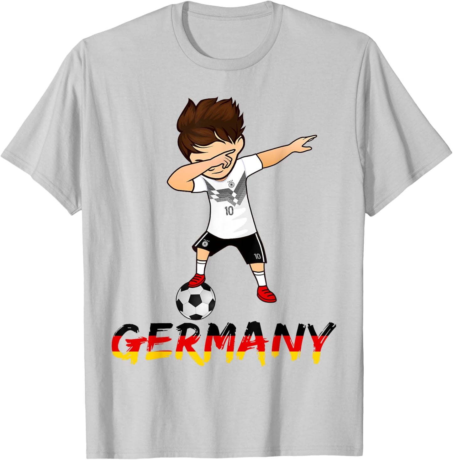 Dabbing Germany Soccer Boys German Football Kit T-Shirt - T-Shirt | Ash