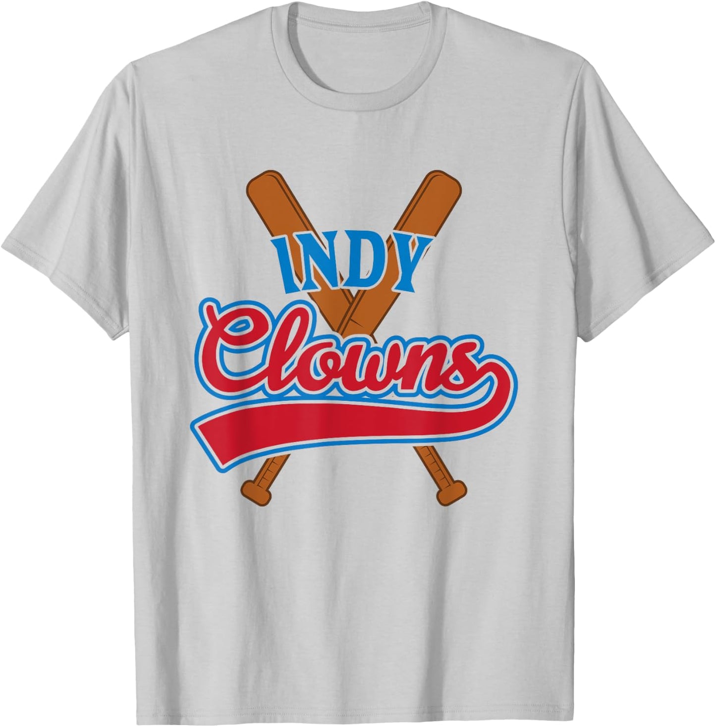 Indianapolis Clowns Retro Indy Baseball Fan Gift T-Shirt - T-Shirt | Ash