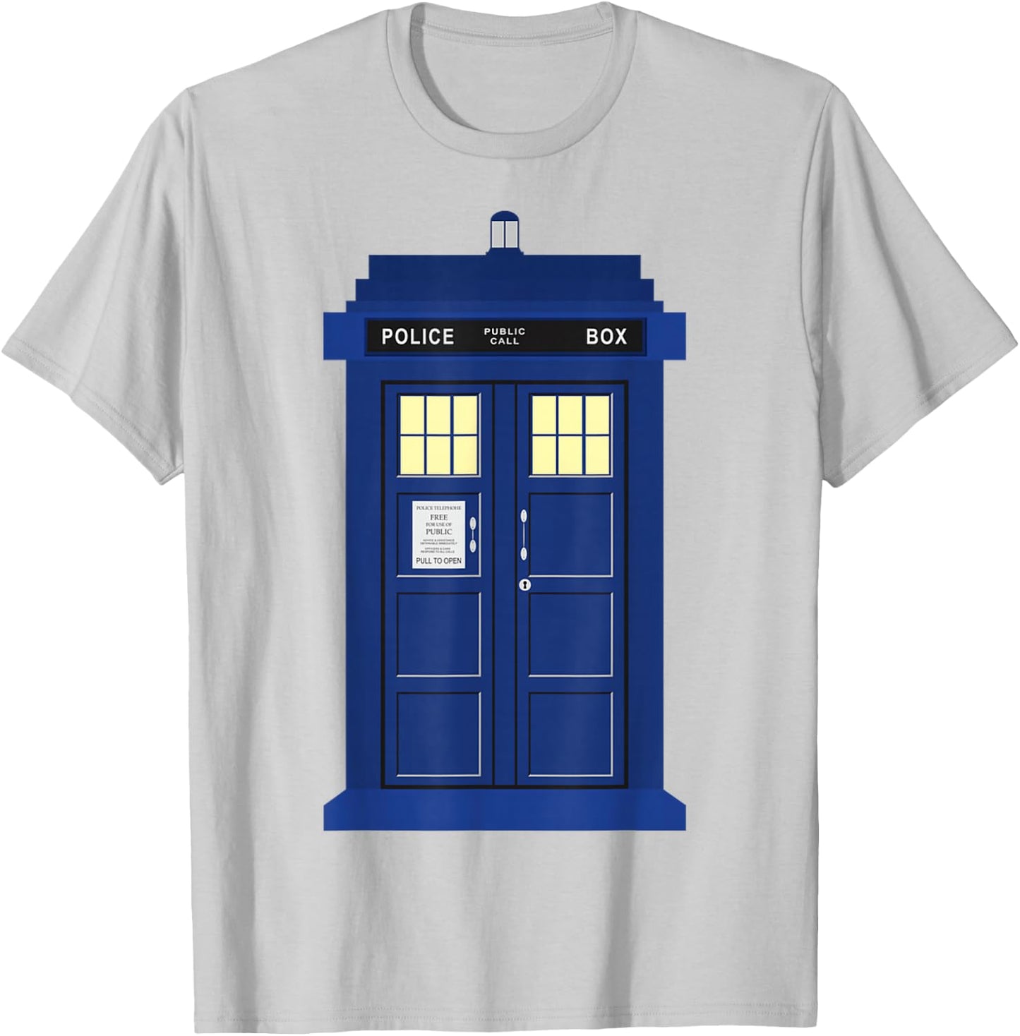 British Police Call Box T-Shirt - T-Shirt | Ash