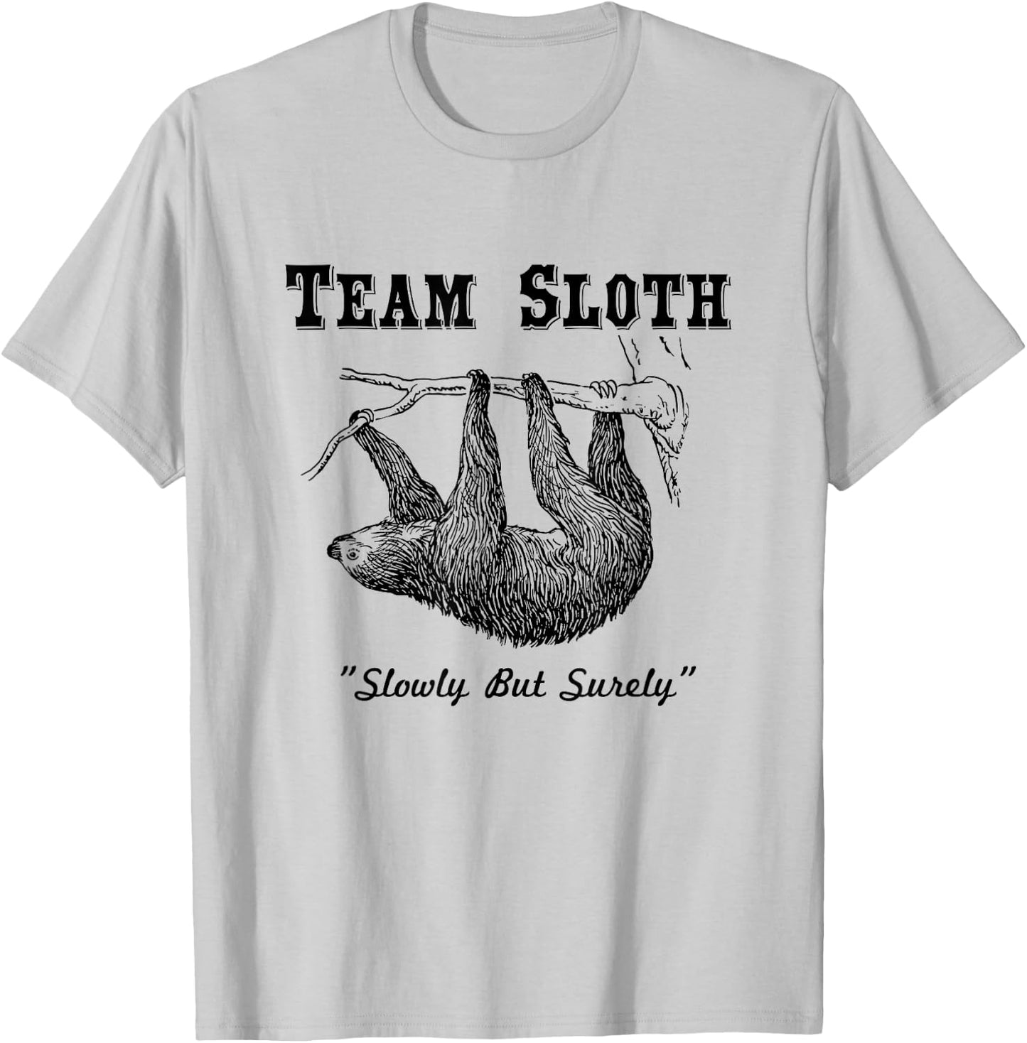 Running Funny Team Sloth Marathon T-Shirt - T-Shirt | Ash