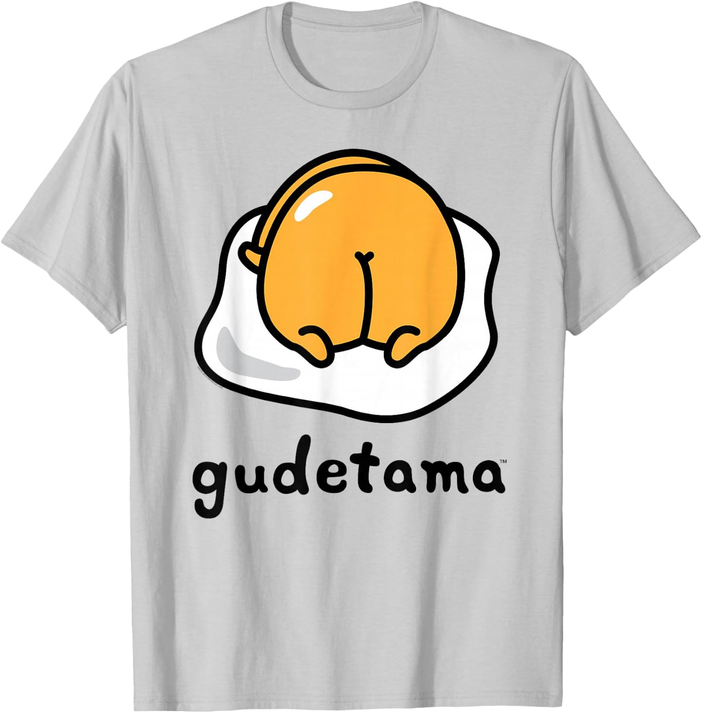 Gudetama The Lazy Egg Backside Logo Shirt T-Shirt - T-Shirt | Ash