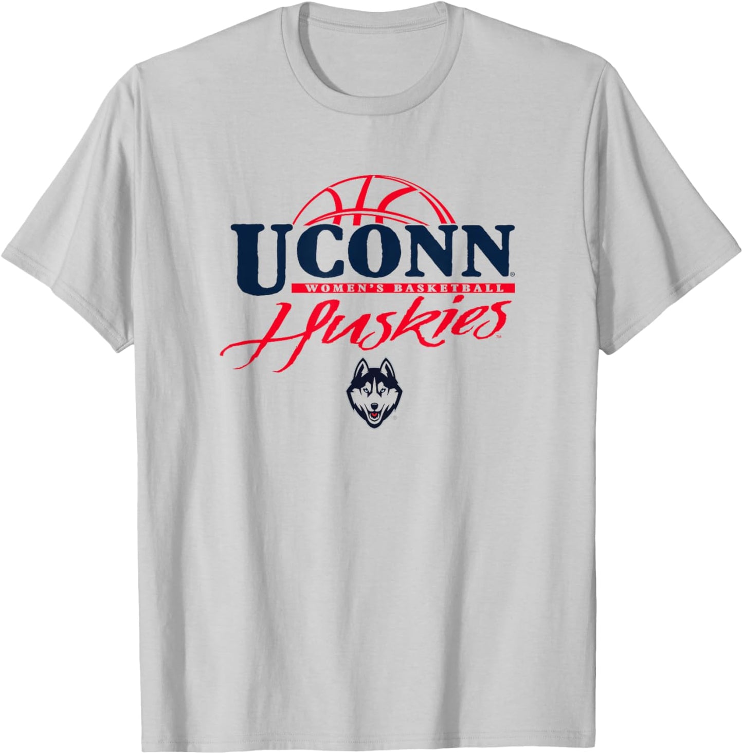 Connecticut Huskies Women's Basketball Layup White T-Shirt - T-Shirt | Ash