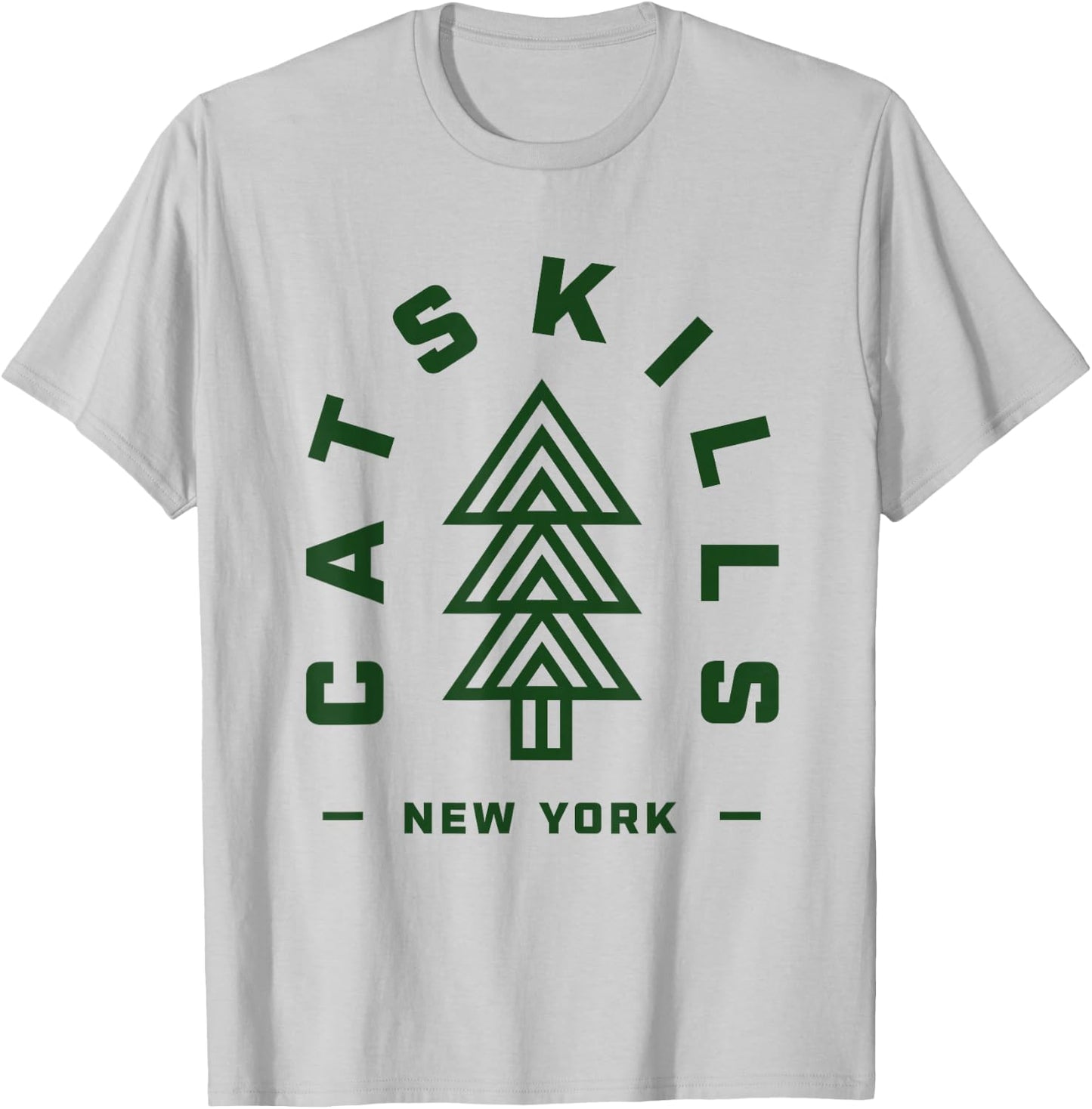 Catskills NY Camping Hiking Catskills Mountains Tree T-Shirt - T-Shirt | Ash