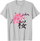 Sakura Cherry Blossoms with Japanese Kanji T-Shirt - T-Shirt | Ash