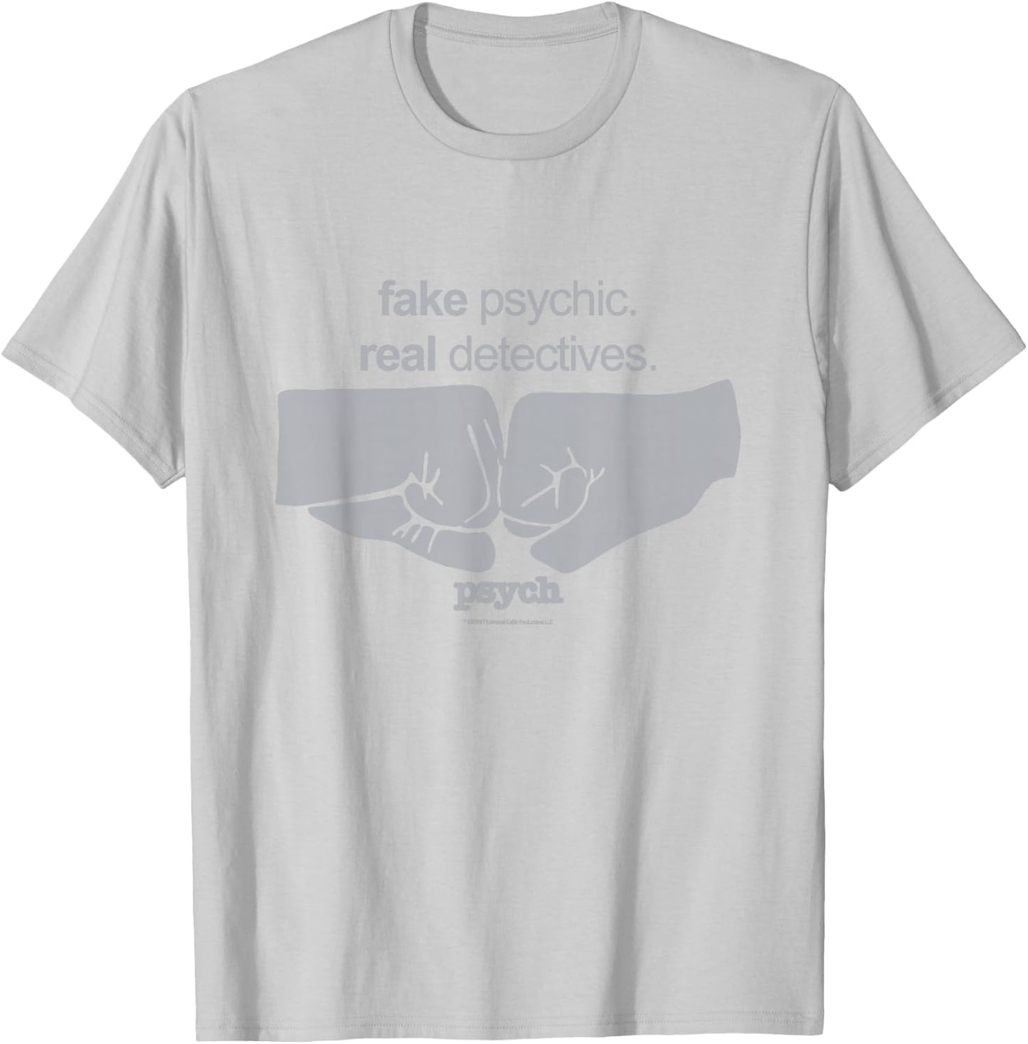 Psych Fist Bump Comfortable - Official T-Shirt - T-Shirt | Ash