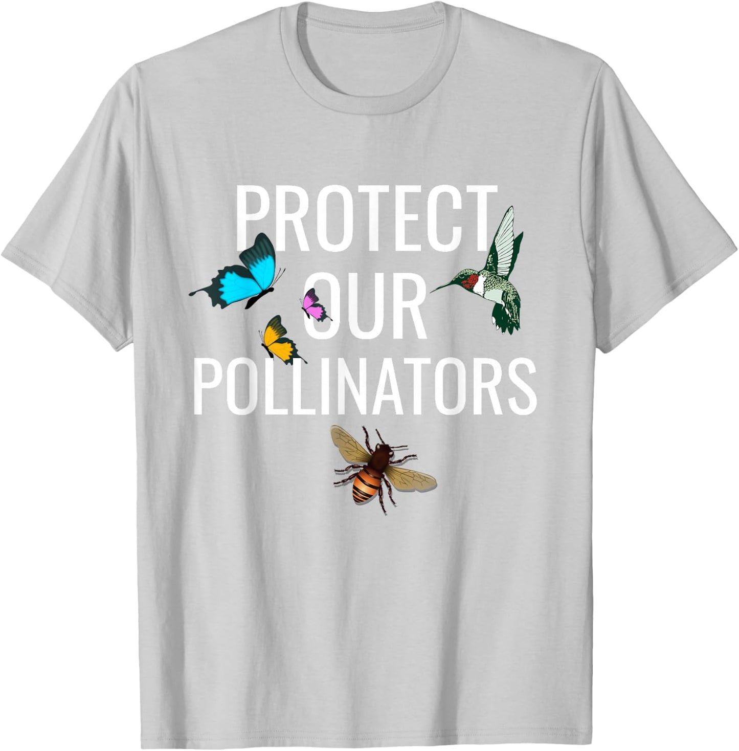 Protect our Pollinators Honeybee Lovers Beekeepers Gift T-Shirt - T-Shirt | Ash