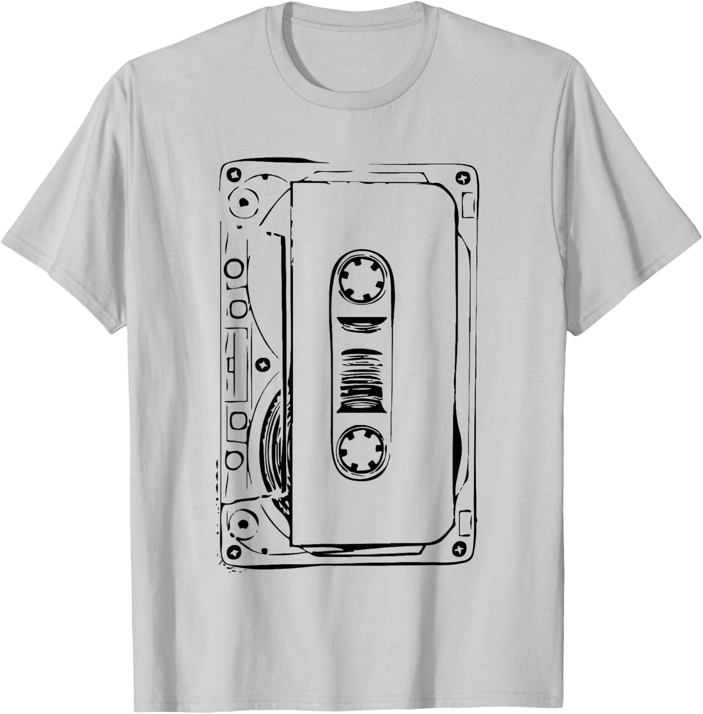 Love Retro Mixtape 80's Blank Cassette Tape Shirt Gift T-Shirt - T-Shirt | Ash