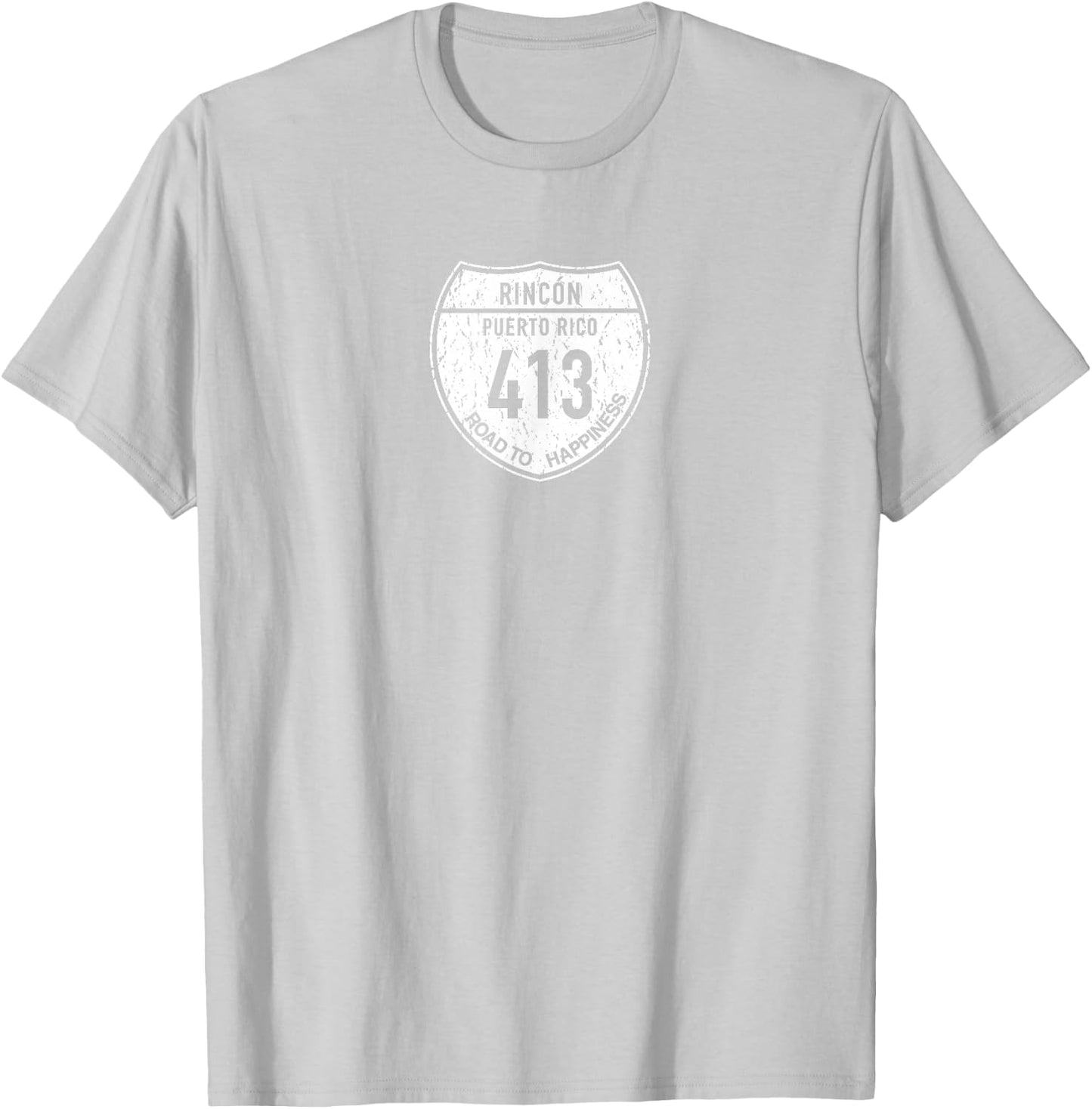 Rincon Puerto Rico | Road to Happiness 413 T-Shirt - T-Shirt | Ash