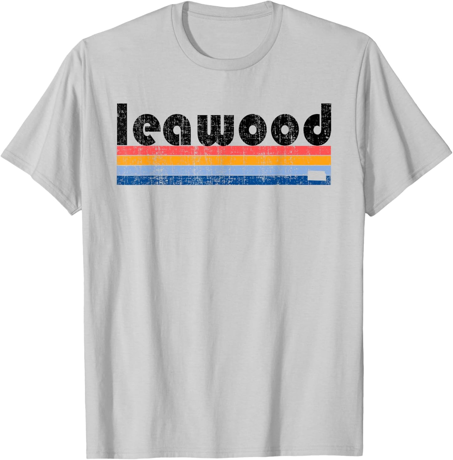 Vintage 80s Style Leawood KS T-Shirt - T-Shirt | Ash
