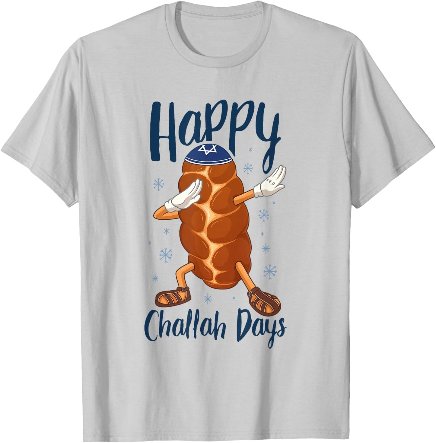 Hanukkah Dabbing Challah Bread Funny Happy Challah Days T-Shirt - T-Shirt | Ash
