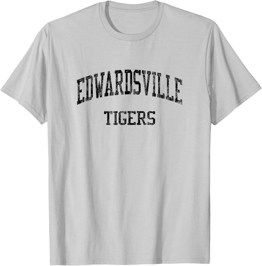 Edwardsville High School HS Edwardsville IL Vintage Sports T-Shirt - T-Shirt | Ash
