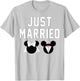 Mickey Mouse Minnie Mouse - Just Married T-Shirt - T-Shirt | Ash