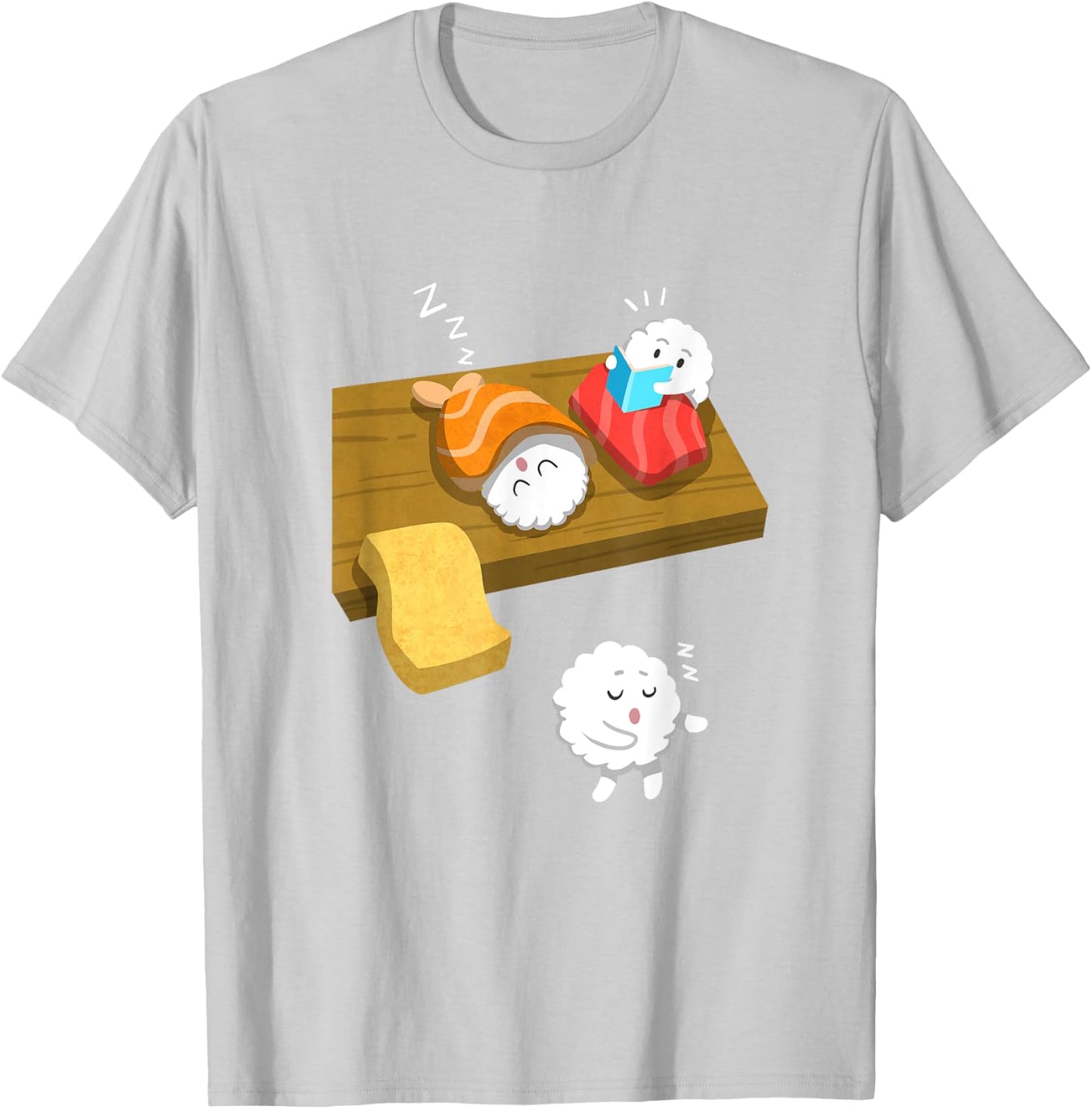 Sleep Walking Sushi Funny Japanese Food Sashimi Gift T Shirt T-Shirt - T-Shirt | Ash
