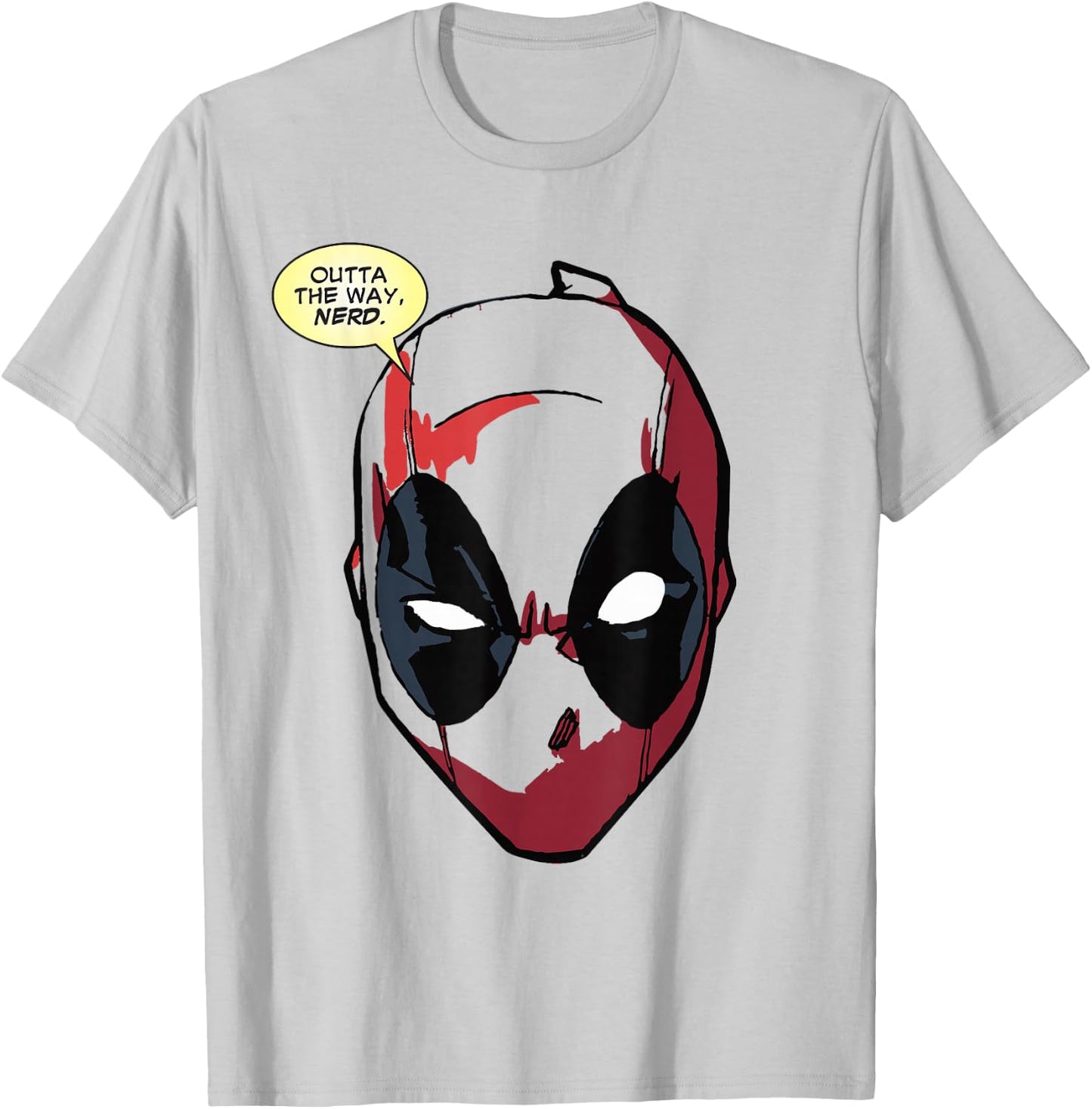 Marvel Deadpool Mask Outta The Way Nerd T-Shirt - T-Shirt | Ash
