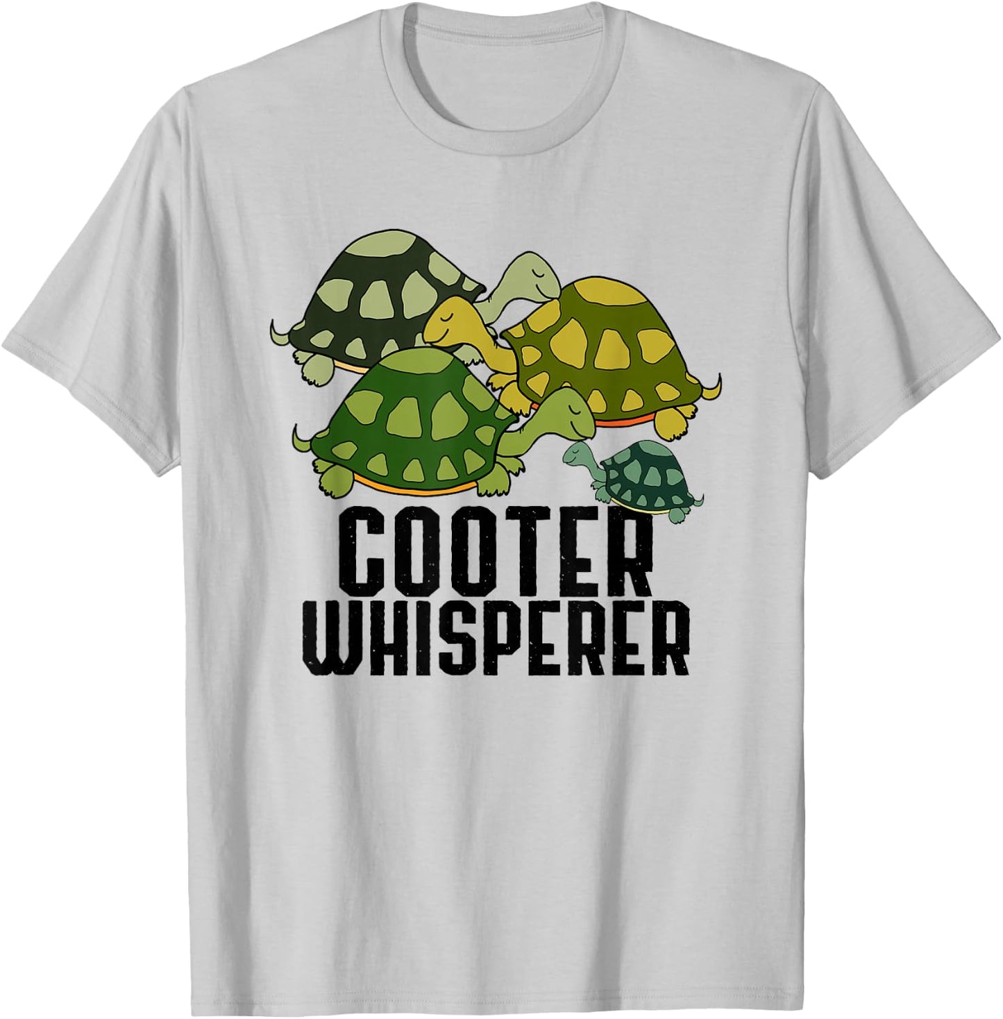 Cooter Whisperer Funny Turtle Lover Reptile Cartoon Sayings T-Shirt - T-Shirt | Ash